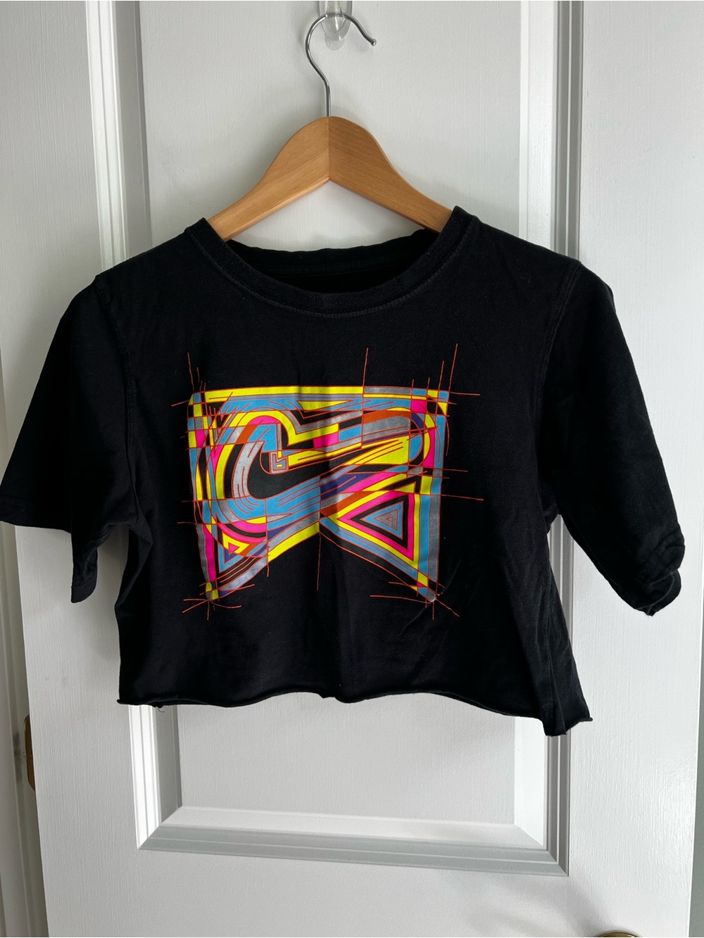 Nike Neon Cyberpunk Reworked Crop Top - Youth XL (Fits Women’s XS/S)